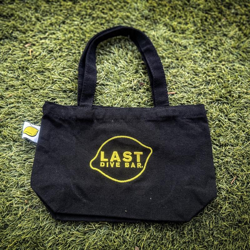 Dive Bar Lemonade Tote Bag - Small - Black - Lemon Logo