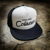 Oakland Coliseum Classic Font Trucker Hat