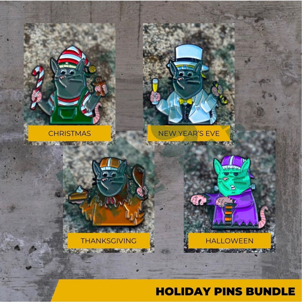 Holiday Rally Possum Pin Bundle