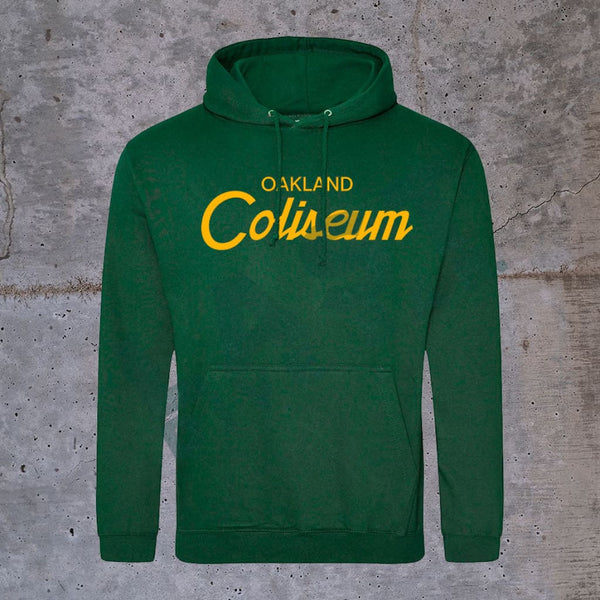 Oakland Coliseum Classic Font Hoodie S / Forest Hoodies