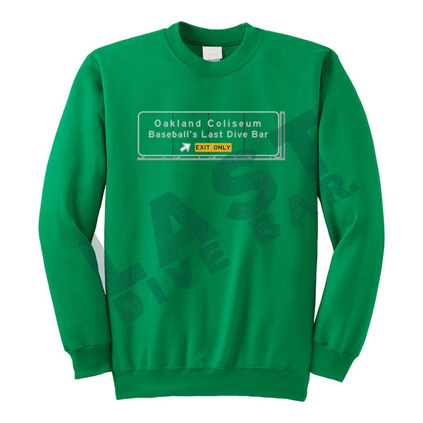 Ldb Exit Sign Crewneck Sweater S / Kelly