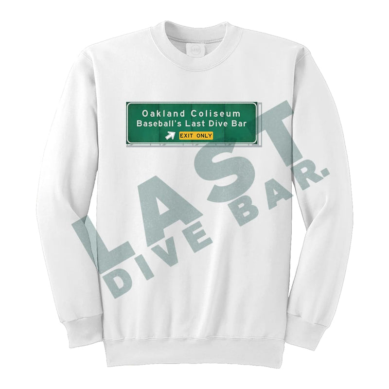 Ldb Exit Sign Crewneck Sweater S / White