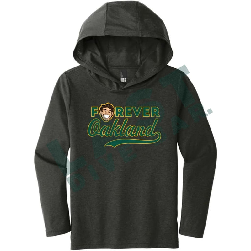 Forever Oakland Youth Long Sleeve Hoodie XS / Black Frost