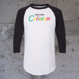 Oakland Coliseum Classic Font Rainbow Edition Raglan