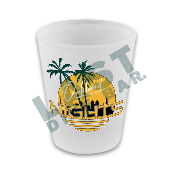 Oakland Nights Frosted Shot Glass Individual