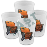 Coli Classic Chair Frosted Shot Glass Set Of 4